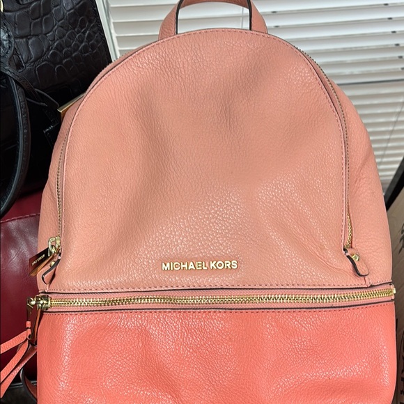 Michael Kors Coral and Peach Backpack - NWT - Picture 1 of 16